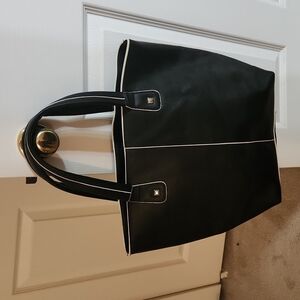VIVI Tote Black with White Trim